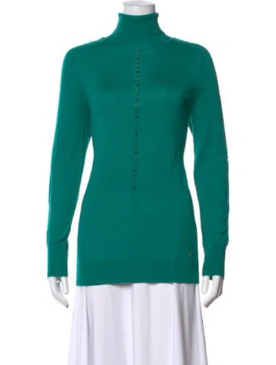 Pre-owned Versace Turtleneck Sweater In Green