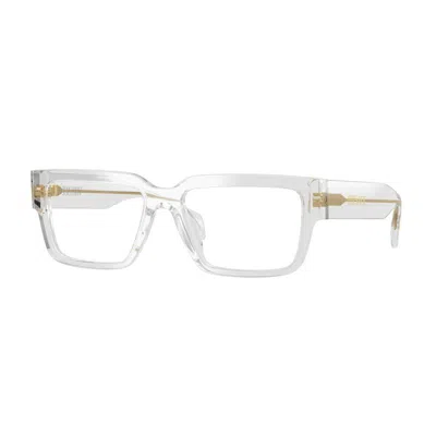 Versace Unisex Clear Demo Lens Eyeglasses In Gray