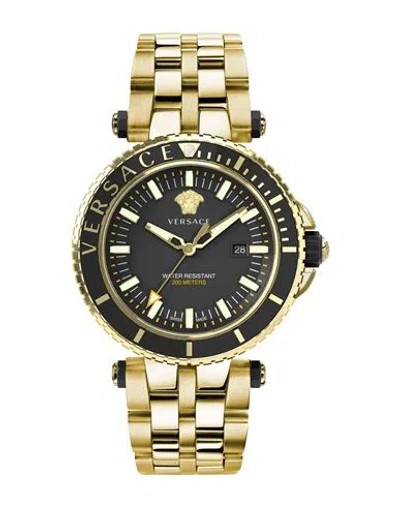 Versace V-race Diver Watch Man Wrist Watch Black Size - Stainless Steel
