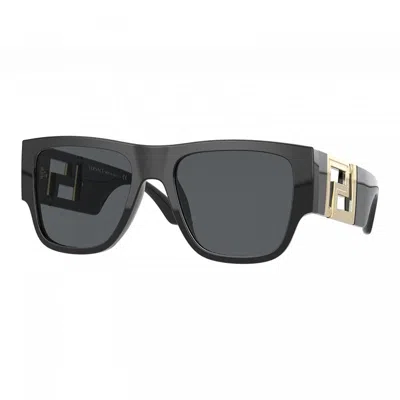 Versace Ve4403 Rectangular Sunglasses For Men In Black