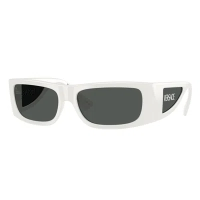 Versace Ve4482 White Dark Grey Mini Sunglasses For Men In Gray