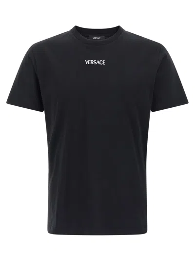Versace ' Logo' T-shirt In Black