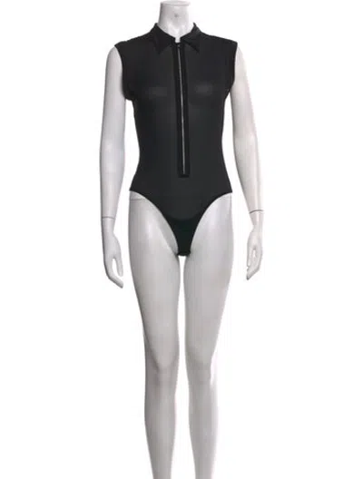 Pre-owned Versace Vintage 1990's Bodysuit In Black