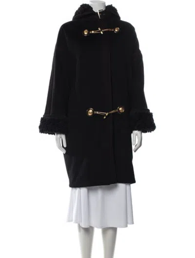 Pre-owned Versace Vintage 1994 Coat In Black