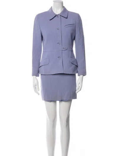 Pre-owned Versace Vintage 1997 Skirt Suit In Purple