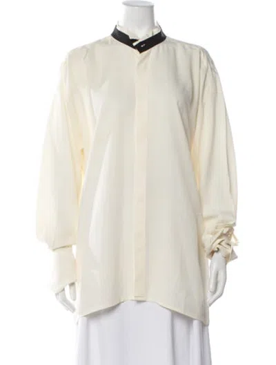 Pre-owned Versace Vintage Late 1990's - Early 2000's Blouse In Black/neutrals