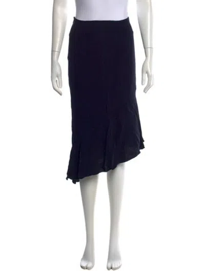 Pre-owned Versace Vintage Midi Length Skirt In Blue