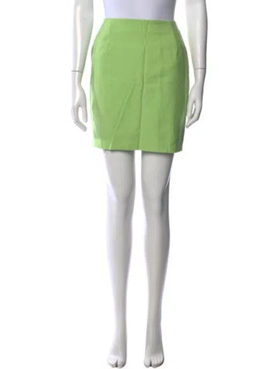 Pre-owned Versace Vintage Mini Skirt In Green