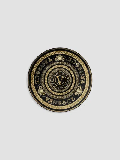 Versace Virtus Gala Service Plate In Black
