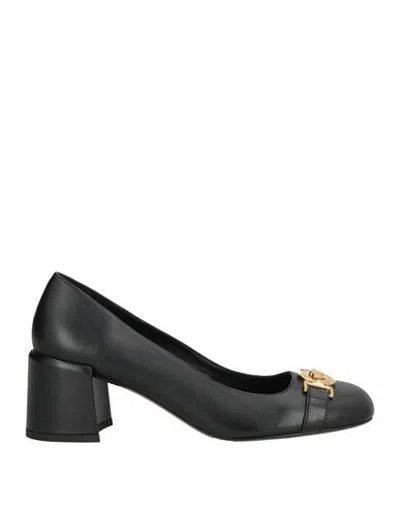 Versace Woman Pumps Black Size 5 Calfskin