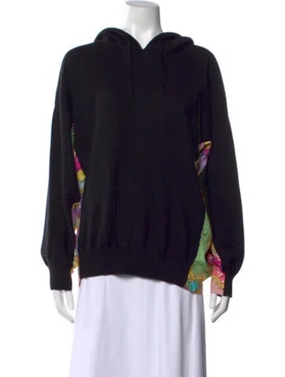 Pre-owned Versace Wool Graphic Print Sweater In Black