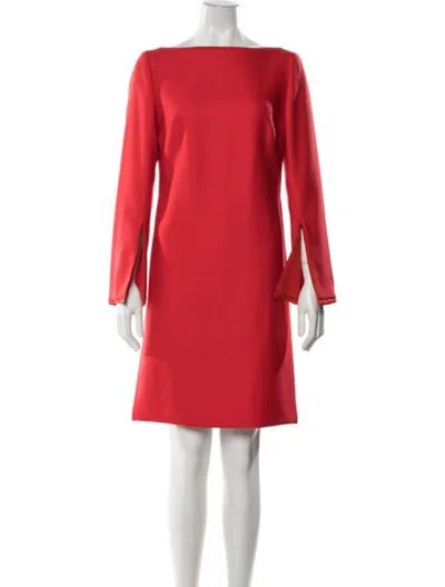 Pre-owned Versace Wool Mini Dress In Red