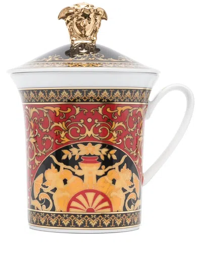 Versace X Rosenthal Medusa Porcelain Mug In Red