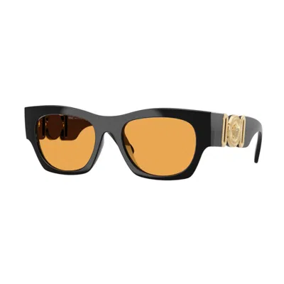 Versace -inspired Mini Sunglasses With Polished Black Finish In Burgundy