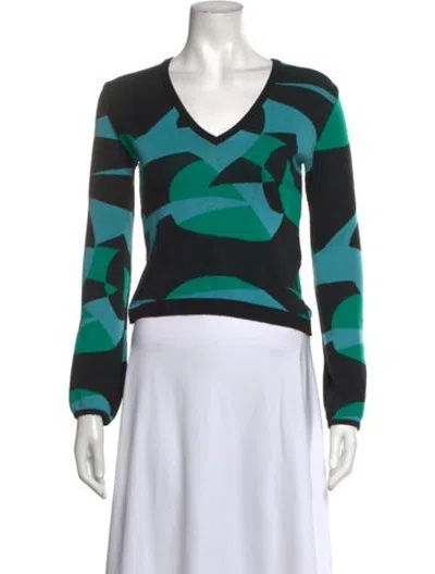 Pre-owned Versus Vintage 2000's Top In Green