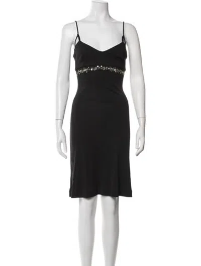 Pre-owned Versus Vintage Knee-length Dress In Black