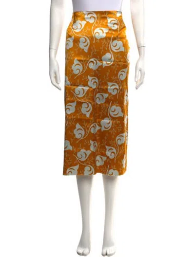Pre-owned Versus Vintage Midi Length Skirt In Orange