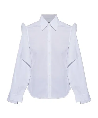 Vetements Long-sleeve Shirt With A Stand-up Collar In White