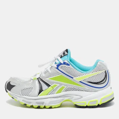 Vetements Multicolor Fabric And Leather Sock Runner Lace Up Sneakers Size 36 In Purple
