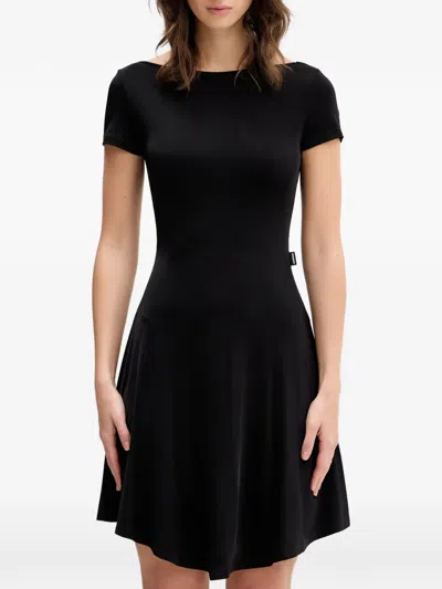 Vetements Open-back Bow-detail Mini Dress In Black