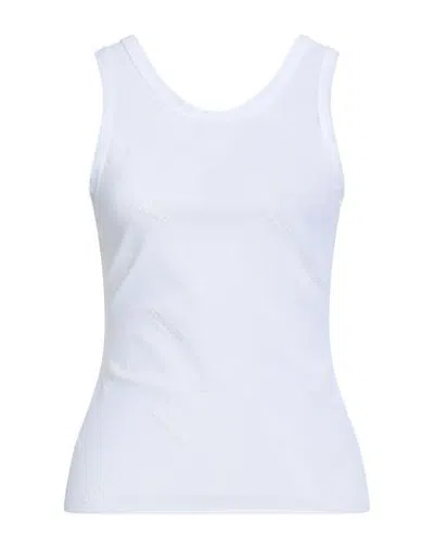 Vetements Woman Tank Top White Size L Polyamide, Elastane