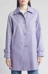 Via Spiga Balmacain Water Repellent Cotton Blend Coat In Lilac