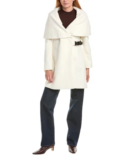 Via Spiga Hooded Wool-blend Coat In Beige