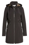 Via Spiga Water Repellent Hooded Softshell Jacket In Black