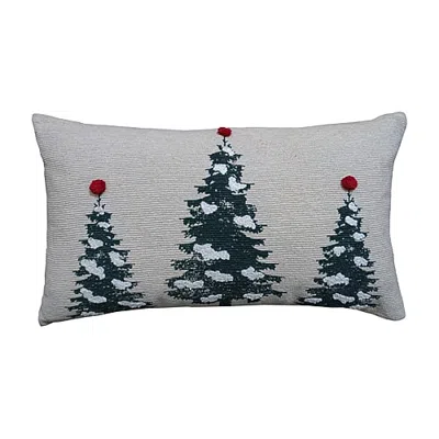 Vibhsa Holiday Cheer Rectangular Throw Pillow In Green
