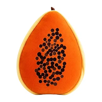 Vibhsa Wonderland Orchard Throw Pillow In Orange