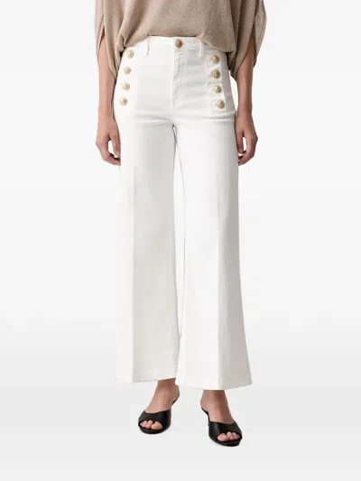 Vicolo Cristina Wide-leg Jeans In White
