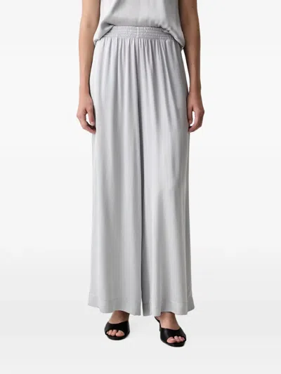 Vicolo Elasticated-waist Palazzo Pants In Gray
