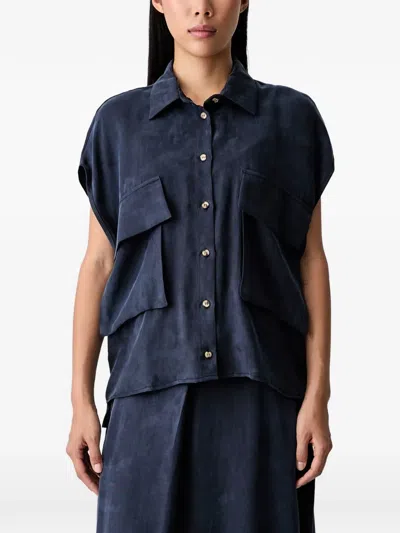 Vicolo Flap-pocket Shirt In Blue