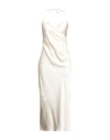 Vicolo Woman Maxi Dress Ivory Size M Viscose In White