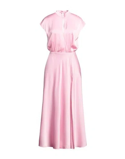 Vicolo Woman Maxi Dress Pink Size S Polyester, Elastane In Pink