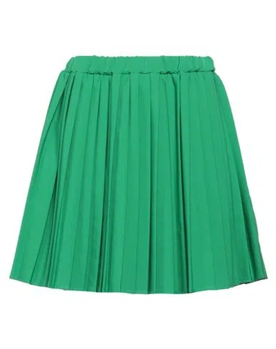 Vicolo Woman Mini Skirt Green Size Onesize Polyester, Elastane
