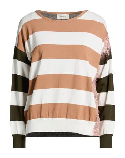 Vicolo Woman Sweater Camel Size Onesize Viscose, Polyamide In Multi