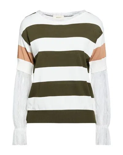 Vicolo Woman Sweater White Size Onesize Viscose, Polyamide In Multi