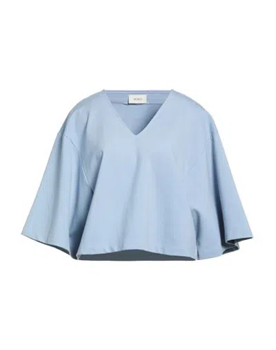 Vicolo Woman T-shirt Light Blue Size Onesize Viscose, Polyamide, Elastane