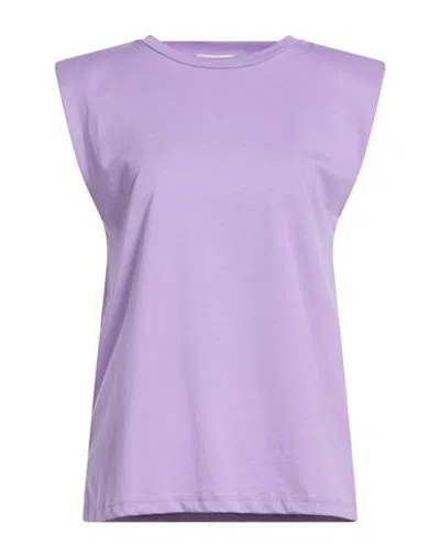 Vicolo Woman T-shirt Purple Size Onesize Cotton
