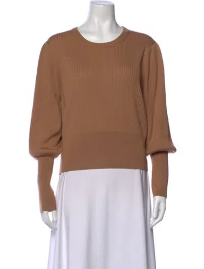 Pre-owned Victor Glemaud Wool Crew Neck Sweater In Brown