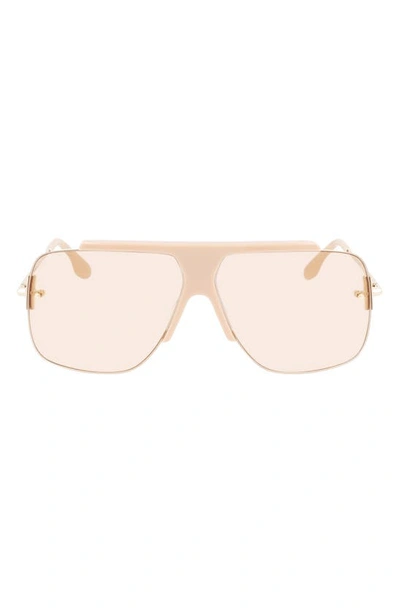 Victoria Beckham 64mm Gradient Oversize Aviator Sunglasses In Pink