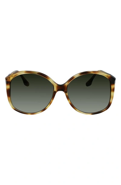 Victoria Beckham Guilloch 61mm Sunglasses In Brown