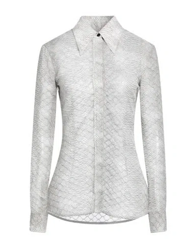 Victoria Beckham Woman Shirt Grey Size 6 Polyester