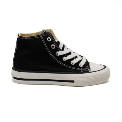 Victoria Kids' Boy's High-top Lace-up Sneakers In Black