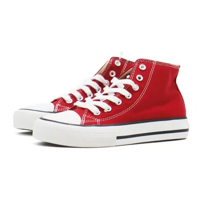 Victoria Kids' Boy's High-top Lace-up Sneakers In Carmin In Red
