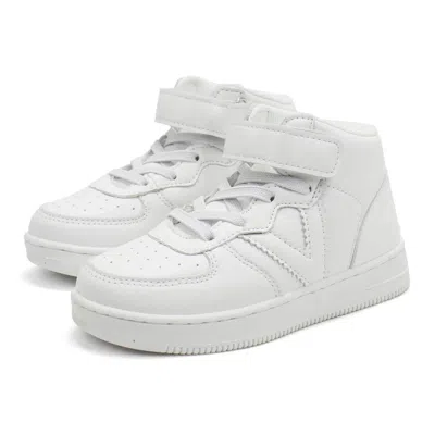 Victoria Kids' Boy's Tiempo Faux Leather High-top Sneakers In White