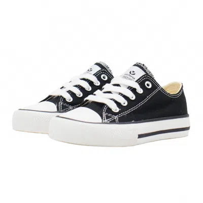 Victoria Kids' Boy's Tribu Canvas Low Top Lace-up Sneakers In Black