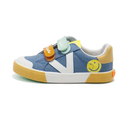 Victoria Kids' Boy's Tribu Multicolour Print Strap Sneakers In Jeans In Blue