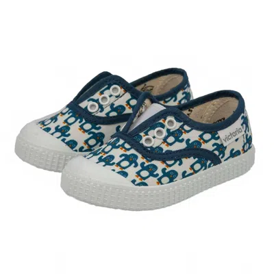 Victoria Kids' Girl's Slip On Canvas Shoes In Blue In Brown